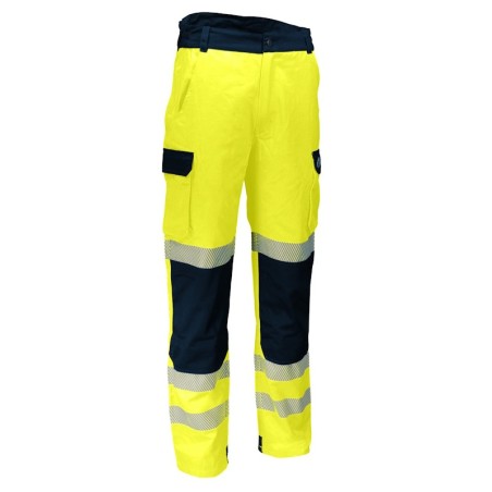 Pantalon de travail haute visibilité jaune renforcé SINGER PILAM avec bandes réfléchissantes
