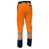 Pantalon haute visibilité orange SINGER PUMO vue arrière avec bandes réfléchissantes