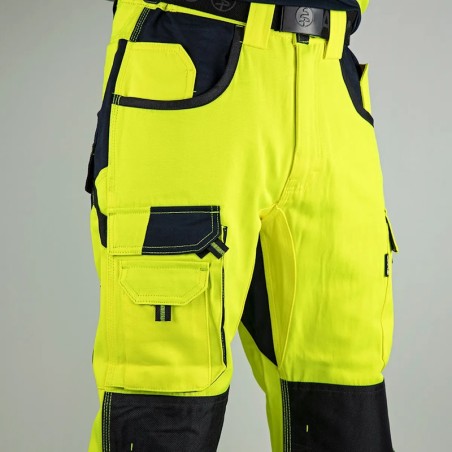 Poche latérale pantalon de travail haute visibilité LMA multipoches renforcé