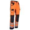 Pantalon de travail haute visibilité orange renforcé LMA DEFENSE avec bandes réfléchissantes