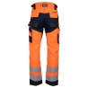 Pantalon haute visibilité orange renforcé LMA POLARISATION vue arrière avec renforts