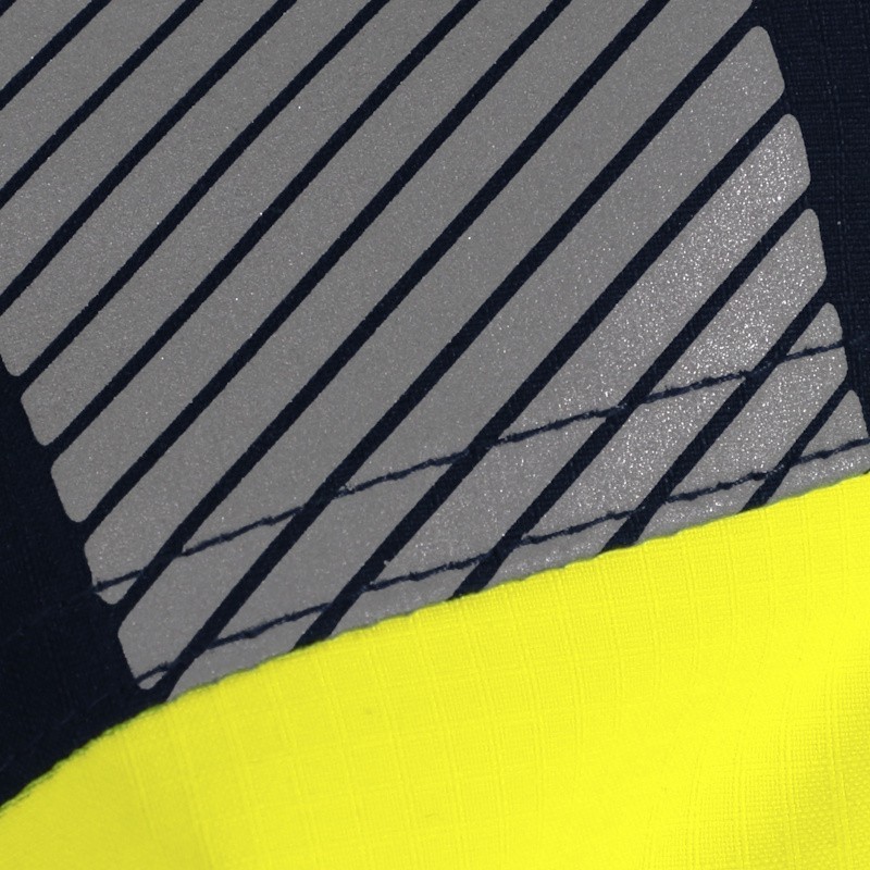 Détail tissu ripstop parka haute visibilité SINGER