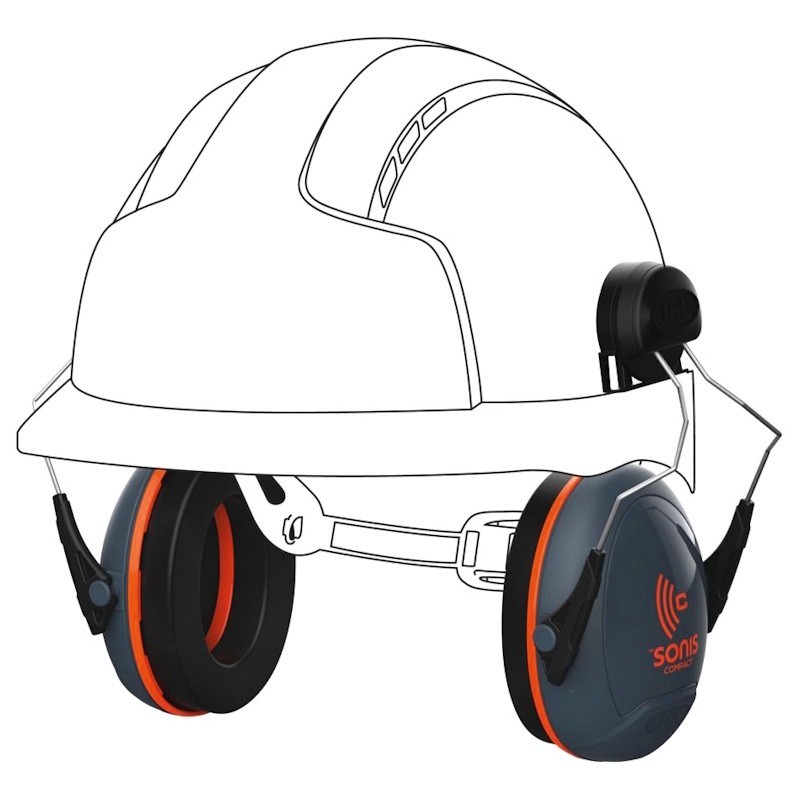Antibruit casque sécurité JSP SONIS C montage latéral