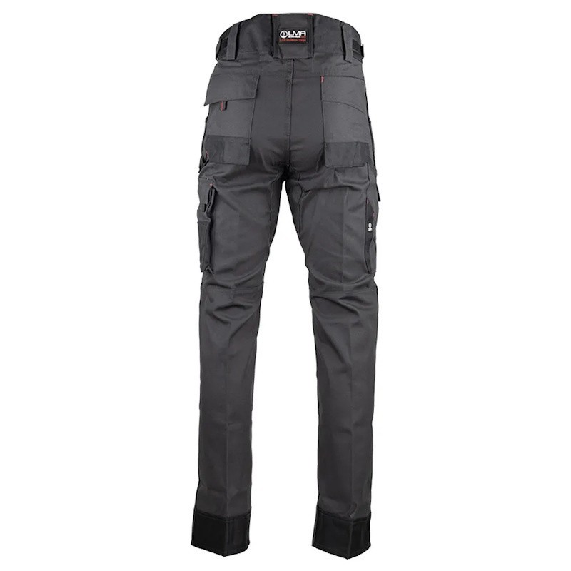 Pantalon de travail ARGILE LMA gris noir vue arrière