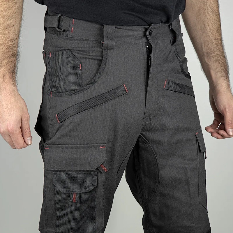 Pantalon de travail multipoches ARGILE LMA détail poches et entrejambe