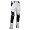 Pantalon de travail stretch CELLULE LMA blanc gris nuit vue de face