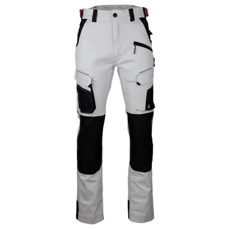 Pantalon de travail CELLULE LMA blanc gris nuit vue de face