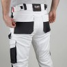 Pantalon de travail CELLULE LMA blanc gris nuit détail poche