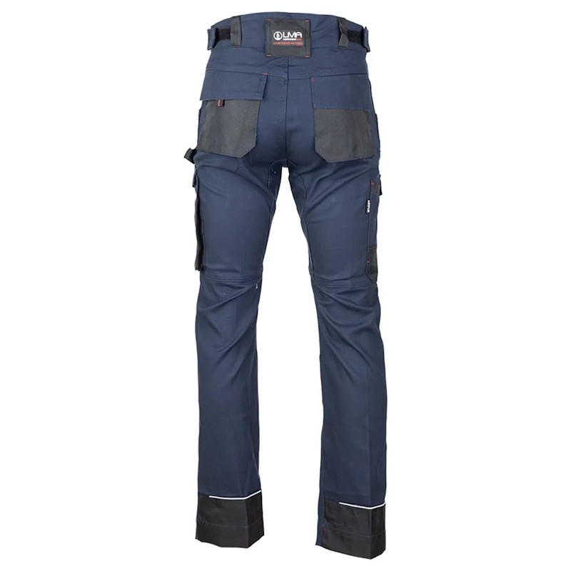 Pantalon de travail STELLAIRE LMA bleu marine noir vue arrière