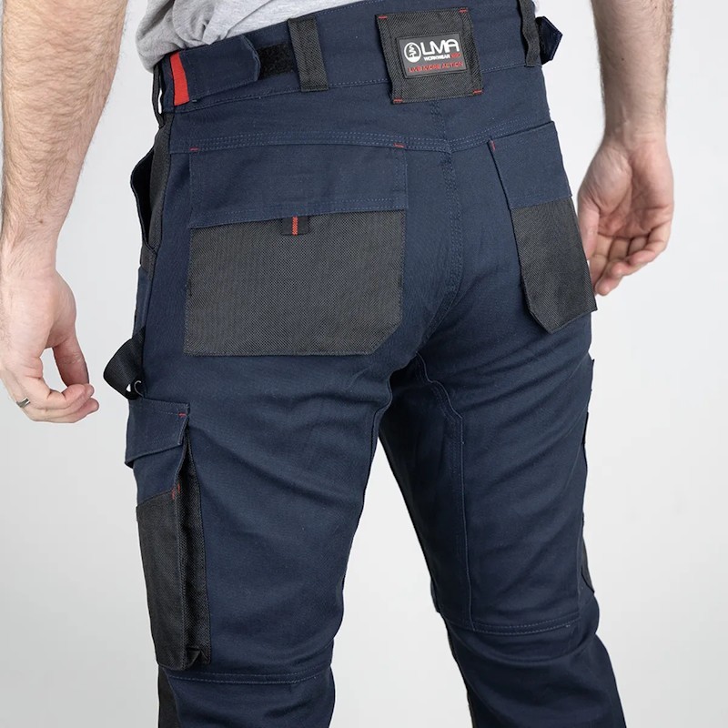 Pantalon de travail STELLAIRE LMA bleu marine noir détail dos