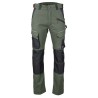 Pantalon de travail multipoches MEMORY LMA kaki noir vue de face