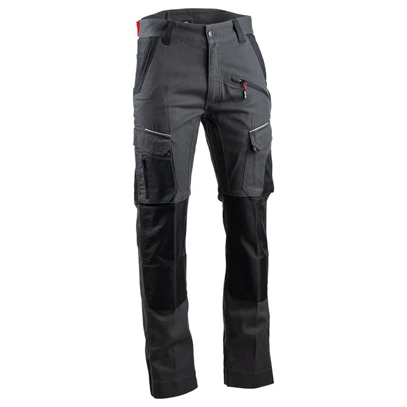 Pantalon de travail stretch COSMOS LMA gris nuit noir vue de face