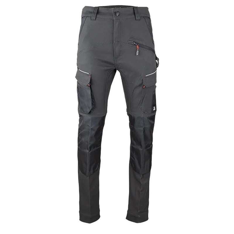 Pantalon de travail multipoches COSMOS LMA gris nuit noir vue de face
