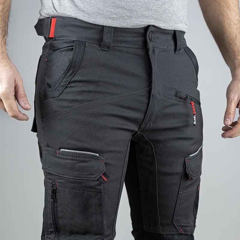 Pantalon de travail COSMOS LMA gris nuit noir détail poche