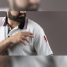 Polo homme polycoton Facom blanc détail manche