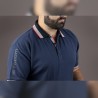Polo homme polycoton bleu marine Facom porté