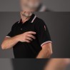 Polo homme Facom polycoton noir détail manche