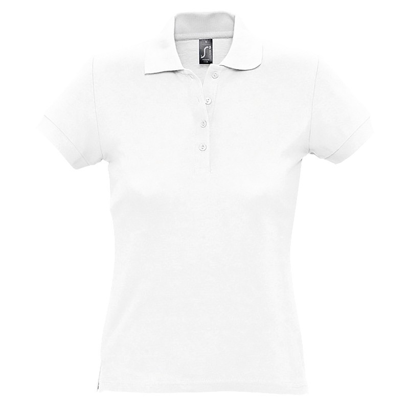 Polo femme coton Ringspun blanc SOL'S PASSION vue face