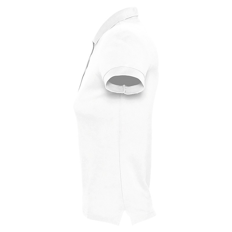 Polo femme coton Ringspun blanc SOL'S PASSION vue profil