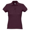 Polo femme coton Ringspun bordeaux SOL'S PASSION vue face
