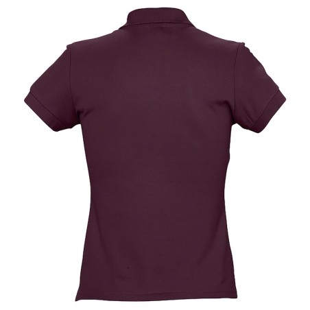 Polo femme coton Ringspun bordeaux SOL'S PASSION vue dos