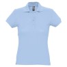 Polo femme coton Ringspun bleu ciel SOL'S PASSION vue face