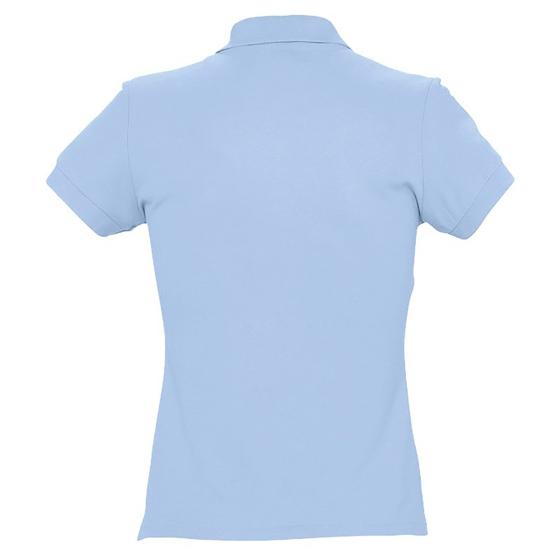 Polo femme coton Ringspun bleu ciel SOL'S PASSION vue dos