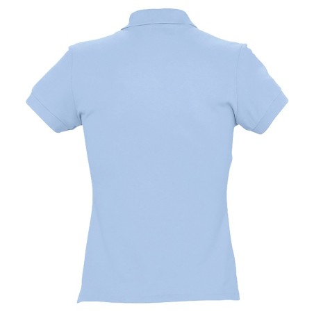 Polo femme coton Ringspun bleu ciel SOL'S PASSION vue dos