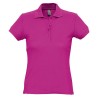 Polo femme coton Ringspun fuchsia SOL'S PASSION vue face