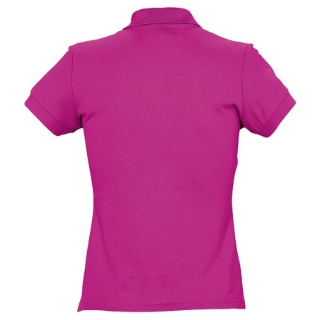 Polo femme coton Ringspun fuchsia SOL'S PASSION vue dos