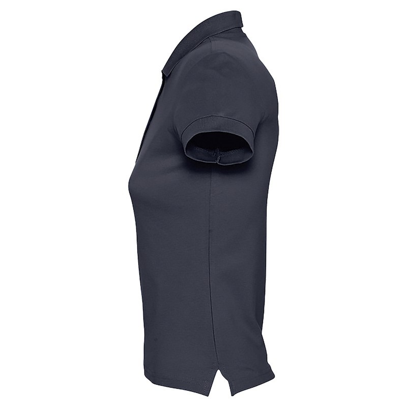 Polo femme coton Ringspun bleu marine SOL'S PASSION vue profil