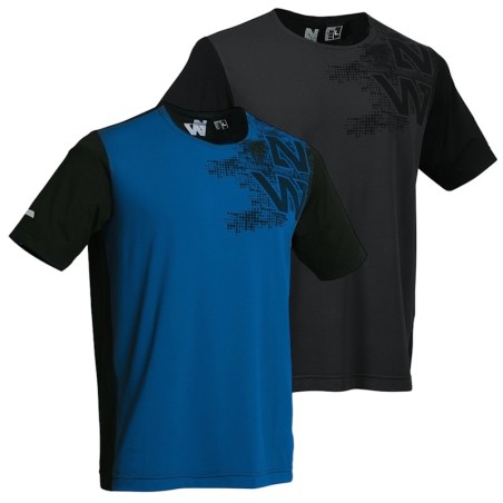 T-shirt de travail respirant Brisbane Nine Worths bleu noir 160g homme