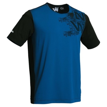 T-shirt de travail Brisbane Nine Worths bleu noir manches courtes respirant
