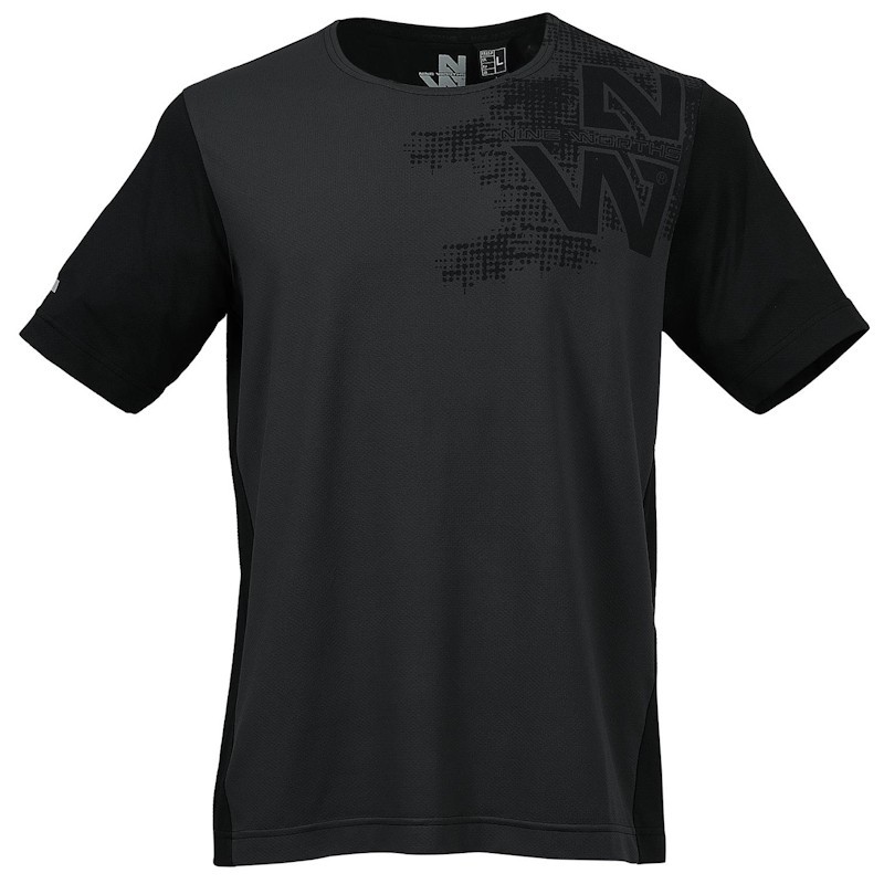 T-shirt technique Brisbane Nine Worths coloris noir vue face
