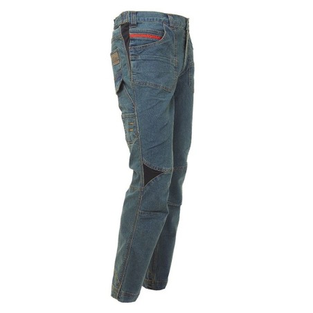 Pantalon de travail jean Traffic U-Power vue face multi-poches homme