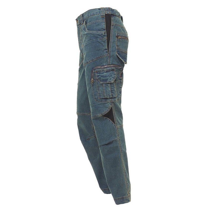 Pantalon de travail homme Traffic U-Power vue profil jean stretch