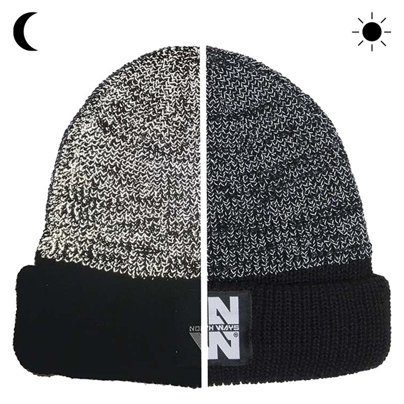 Bonnet de travail, doublure polaire - GLOW Noir version nuit et jour