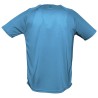 T-shirt professionnel respirant bleu aqua dos
