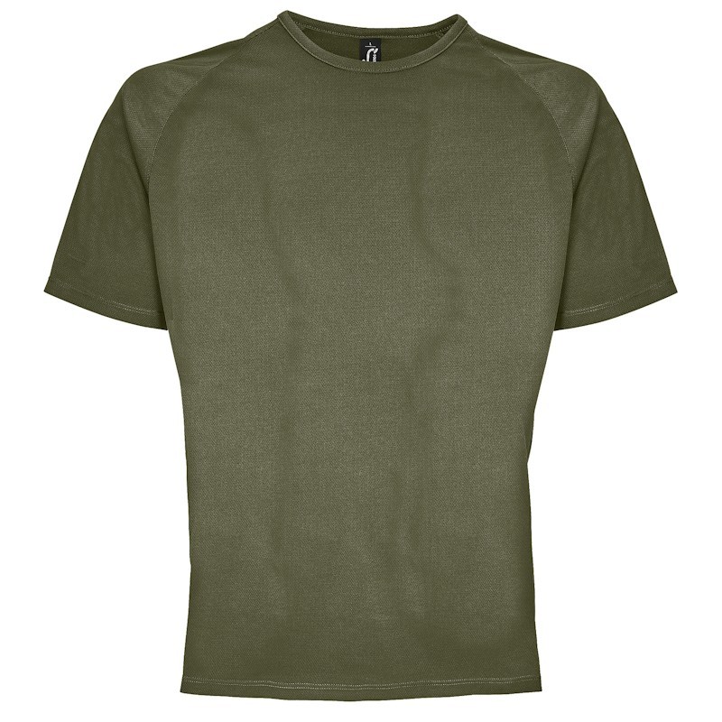 T-shirt technique respirant kaki face
