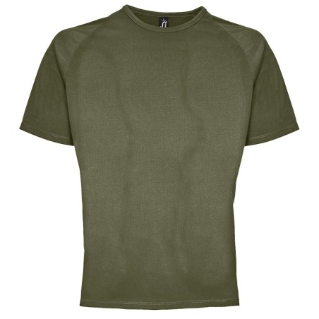 T-shirt technique respirant kaki face