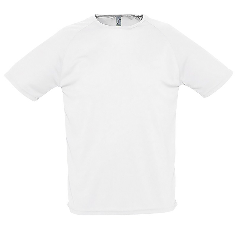 T-shirt technique blanc respirant face