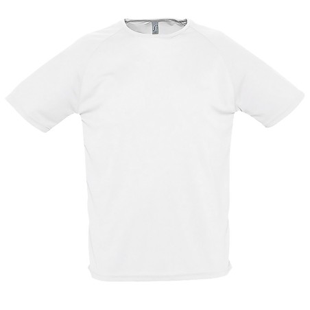 T-shirt technique blanc respirant face