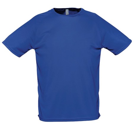 T-shirt technique bleu royal respirant face