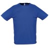 T-shirt technique bleu royal respirant face