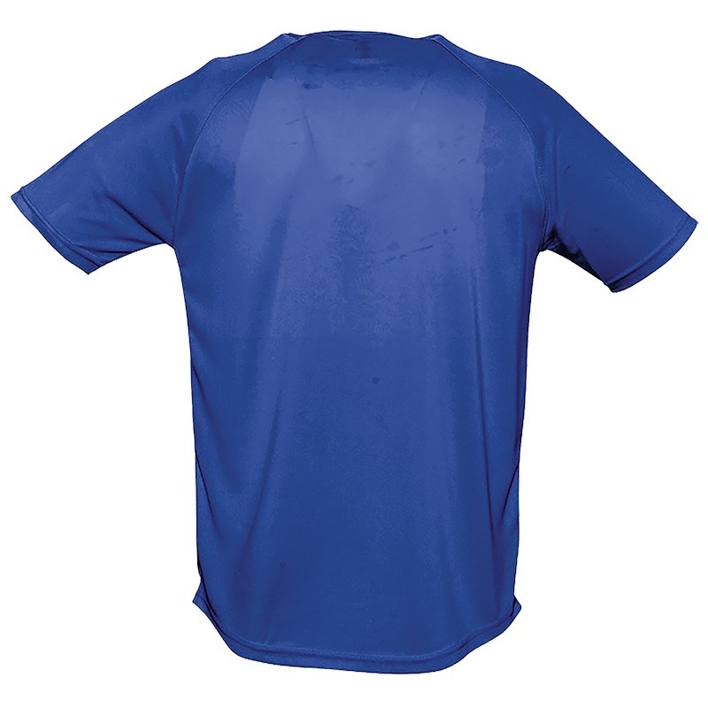 T-shirt professionnel bleu royal léger dos
