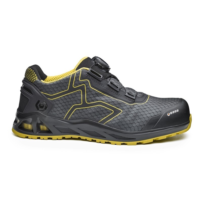 Chaussure de sécurité respirante K-RUSH Base Protection noir gris jaune