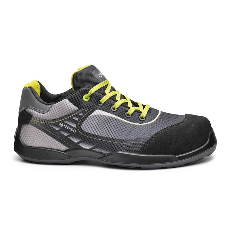 Chaussure de sécurité S3 SRC TENNIS Base Protection noir gris jaune