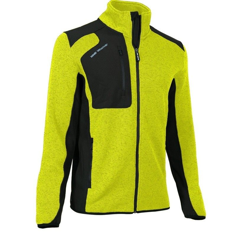 Gilet polaire professionnel North Ways Arsenal jaune vue trois quarts
