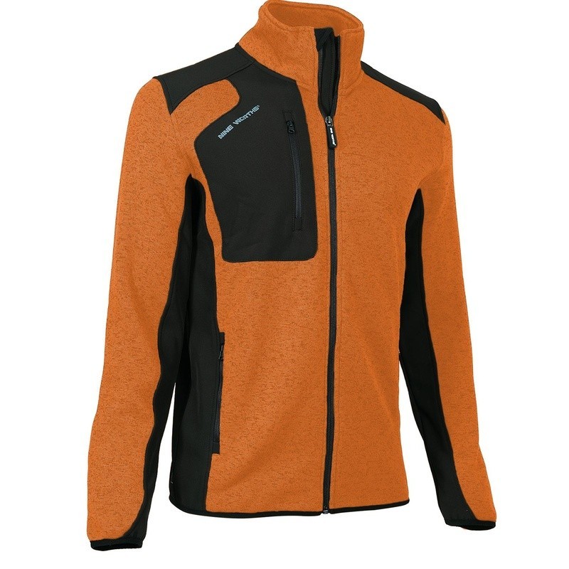 Gilet professionnel North Ways Arsenal orange vue trois quarts