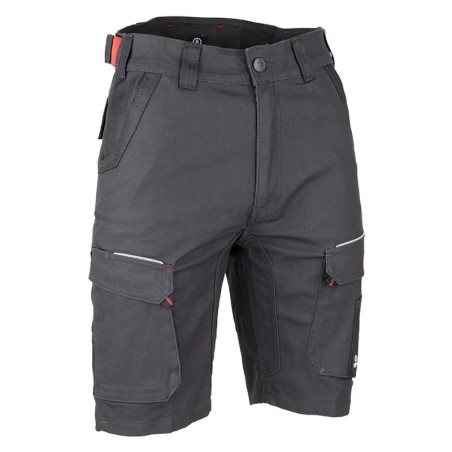 Bermuda de travail stretch multipoches LMA PALEO 6165 vue de face